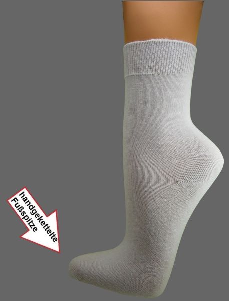 Preview: Herren-Socken, 90% Baumwolle, ohne Gummidruck, weiß, 5er-Bündel